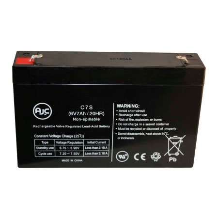 Battery Clerk AJC Parasystems PS-670 6V 7Ah Sealed Lead Acid Battery PARA SYSTEMS-PS-670